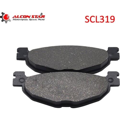 Alconstar- 1 pair Rear Motorcycle Parts Brake Pads for Yamaha XP500 XP530 TMAX530 500 for Kawasaki Voyager 250 2005 Bike Racing