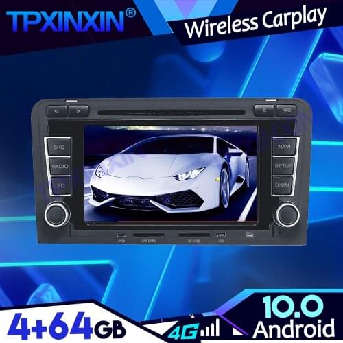 Android 10.0 PX6 4-64G For AUDI A3 2003-2013 DSP Tape Recoder Player Head Unit Navigation GPS Auto Radio Multimedia IPS Carplay