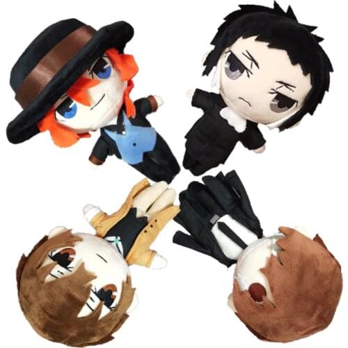 Bungo Stray Dogs Anime Figure Plush Doll Toys Dazai Osamu Nakahara Chuya Ryunosuke Akutagawa Plush Cute Soft Stuffed Dolls Toys