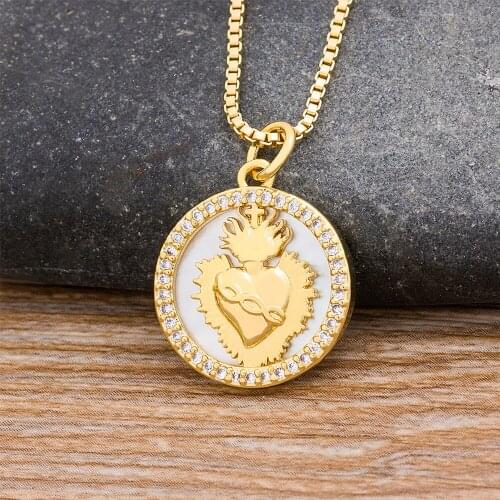 High Quality Wholesale Shell Pendant Necklace Evil Eye Snake CZ Stone Chain Statement Jewelry Gifts For Women Girls Accessories