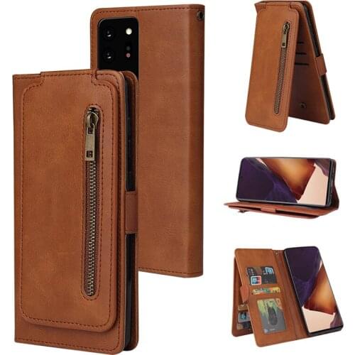 A51 A71 A31 A21S M31 9 Cards Zipper Wallet Purse Case For Samsung Note 20 Plus 20+ S10 Lite Flip PU Leather Book Phone Case Capa