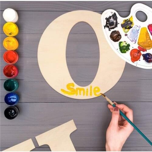 30cm Letters Home Decoration Ornaments Diy Paintable Stickers Semi-finished Letters Unpolished Wooden Letters Home Wall Decor