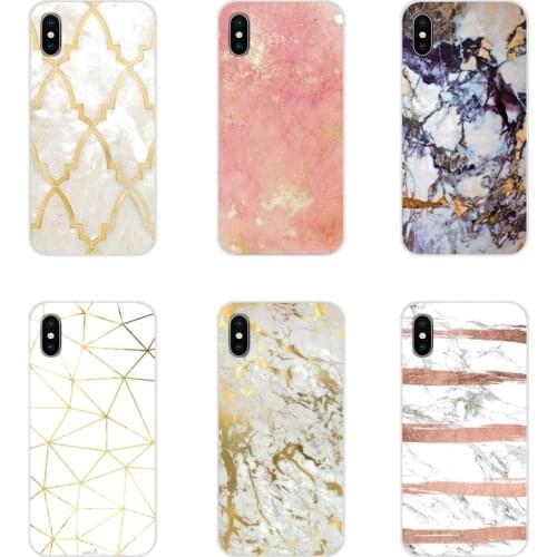 For Samsung Galaxy S4 S5 MINI S6 S7 edge S8 S9 S10 Plus Note 3 4 5 8 9 Gold Marble Accessories Phone Cases Covers