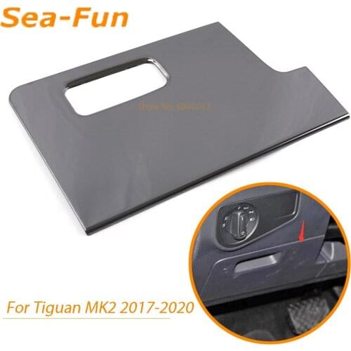 For Volkswagen VW Tiguan MK2 2017 2018 2019 2020 Driving Glove Box Storage Cover Trim Chrome Interior Car Accessories