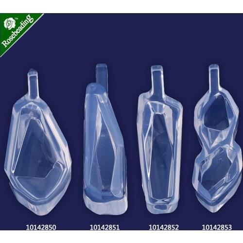 1 piece DIY Gem shape Silicone pendant Mold For Epoxy Resin Jewelry Making Mould Tools