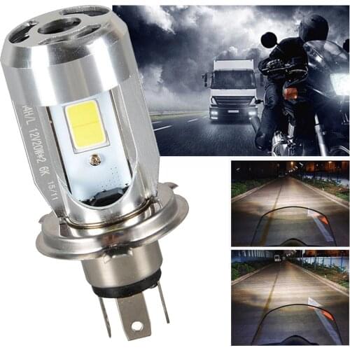 H4 Bright White 20W COB LED Atuo Lamp headlight bulb Motorcycle Headlights Three-jaw Electric Motorcycle Light Source