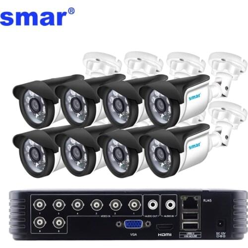 Smar 8CH 1080N AHD DVR CCTV System 1.0MP/2.0MP IR Night Vision Outdoor Waterproof Camera Home Security Video Surveillance Kit