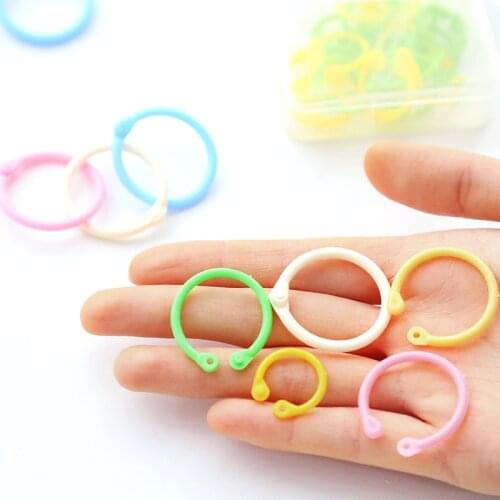 Stationery Key Ring Candy Color Coil Binding Strip Plastic Album Book Circle Book Ring Loose-leaf Binding Ring