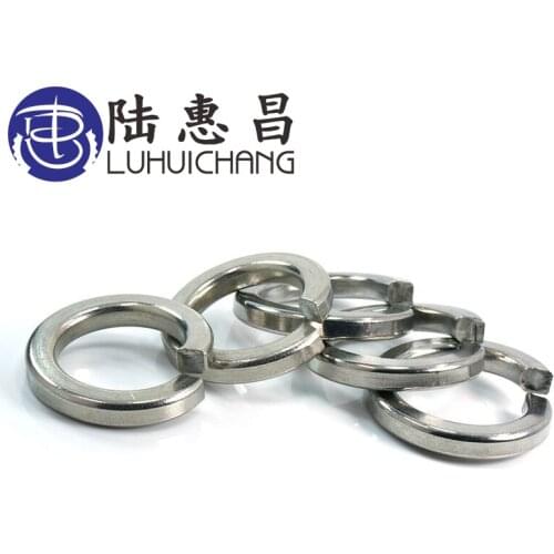 LUHUICHANG 304 Stainless Steel Metal Shell Pad Spring Washer Split Circlip Elastic Gasket Shim Shaft Lock