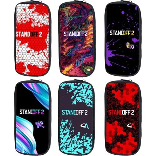 Trendy Shooting Game Cosmetic Cases Zipper School Supplies Standoff 2 Pencil Case Children 3D Makeup Pouch Bag Anime Pencil Box