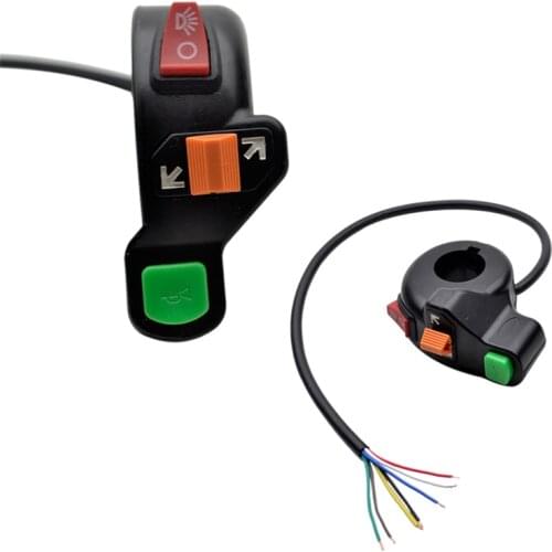 New Universal 3 in1 Motorcycle Bike Signals On/Off Light ATV 7/8" switch Horn