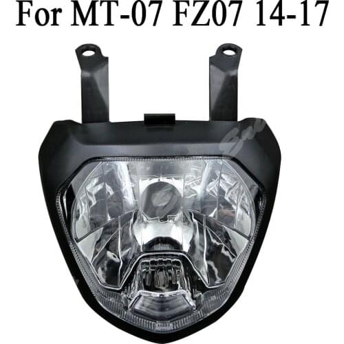 Motorcycle Front Headlight Lamp Assembly For Yamaha MT-07 FZ07 2014 2015 2016 2017 Clear Lens