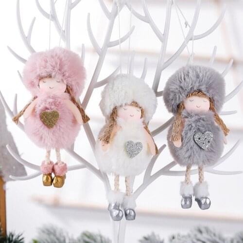 Christmas Angel Plush Doll Pendant Christmas Tree Ornament Christmas Decoration for Home Xmas Gifts Noel Navidad New Year Gifts