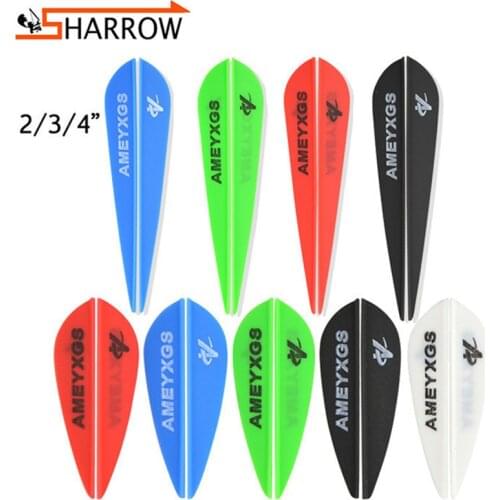 120pcs Colorful Fletches 2/3/4inch Arrow Feathers Rubber Feather Vanes For Shooting Outdoor Hunting Sports Archery Accessories