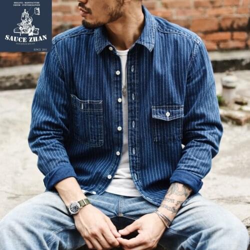 Мужские джинсовые рубашки SauceZhan China At AliExpress