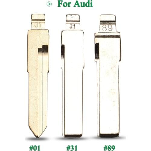 Bilchave 10pcs Folding Remote Car Key Blade For Audi 100 Gol B4 A2 A3 A4 A6 A6L A8 S5 Q7 TT #01 #31 #89 Key Blade Replacement