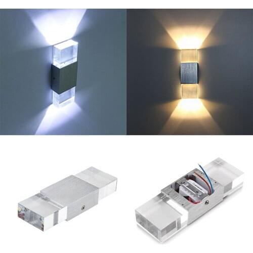 Modern Simplicity Acrylic 2W 6W wall lamp indoor bedroom living room up and down light sconces corridor stairs lighting fixture