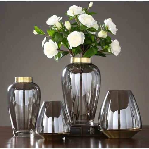 Modern Simple Glass Vase Creative Fashion Hydroponics Home Restaurant Desktop Flower Vase Flowerpot Home Soft Decoration