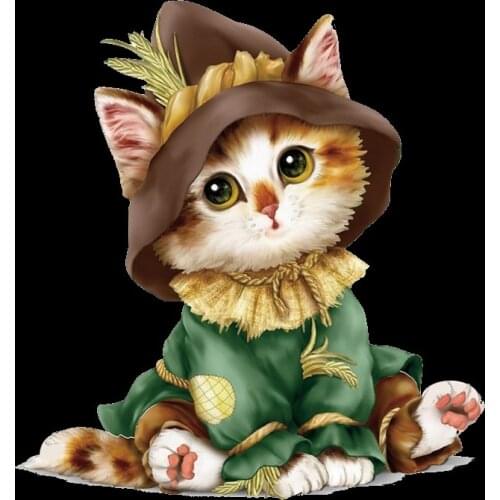 Kawaii Cat Princess Oil Painting Iron-On Heat Transfers Cartoon Ironing Stickers Stripe On Clothes Iron On Patches For T-shirt