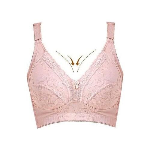 Tops 95 90 85 80 75 70 B C D E F Wire Free full cup bra plus size bra thin women underwear Push up bra Sexy lace lingerie C3402