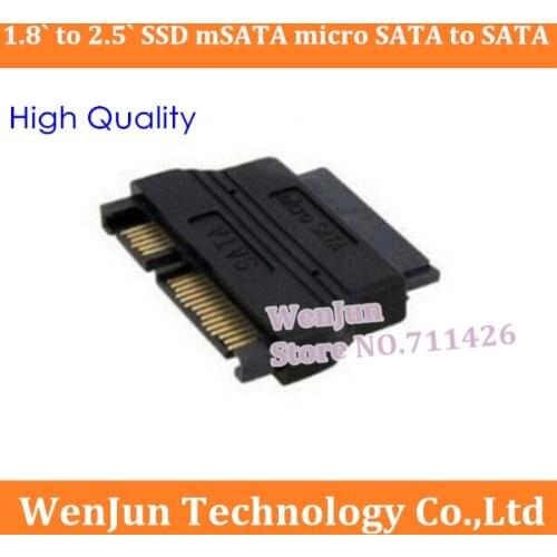 High Quality 1.8` to 2.5` SSD mSATA micro SATA to SATA converter adapter 50PCS Free Shipping micro sata cable
