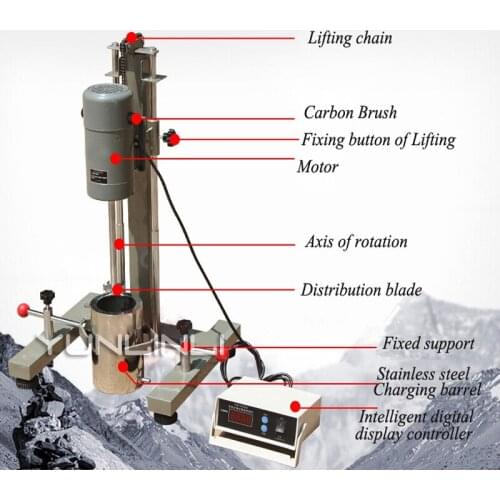 High-speed Disperser Homogenizer Mixer 2~5kg Laboratory Use Dispersing/Homogenizing Machine FS-400D