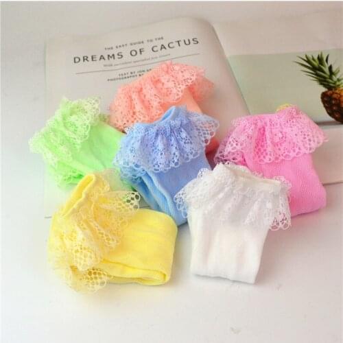 Summer Women Socks Candy Color Cute Lolita Girls Lace Kawaii Socks Short Hollow Out Mesh Frilly Sock Women