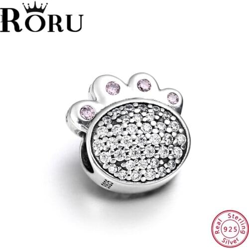 Womens Charm Zircon Dog Claw Pendant Bracelet and Bangle 925 Sterling Silver DIY Jewelry Making