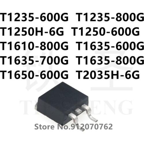 10PCS T1235-600G T1235-800G T1250H-6G T1250-600G T1610-800G T1635-600G T1635-700G T1635-800G T1650-600G T2035H-6G TO-263