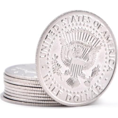 10pcs Super Thin Palming Coins (Half Dollar Version) Magic Tricks Appearing/Vanishing Coin Magia Accessories Gimmick Props