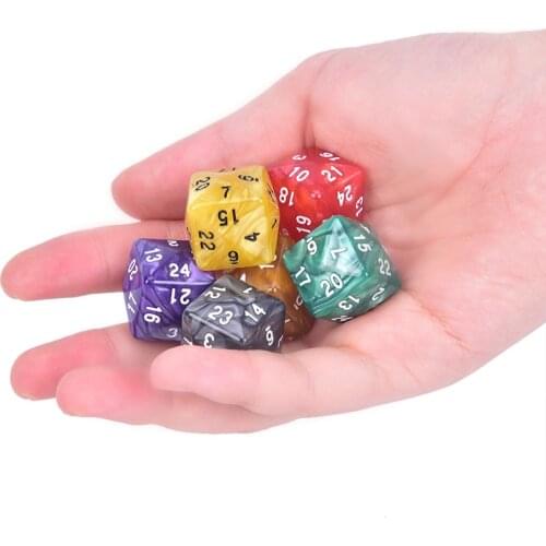 2021 New 1pcs D24 Multi Sided Acrylic Dice For TRPG Game Lovers 24 Face Dice For Game Polyhedral