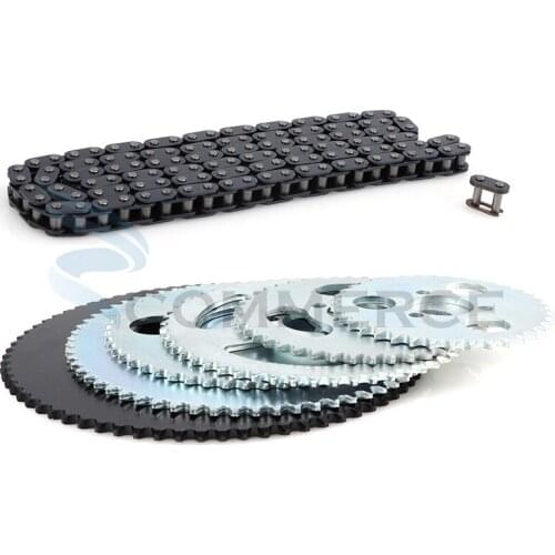 47cc 49cc T8F Chain 136 Links and 38 44 54 58 64 74 Teeth Sprocket For Mini Moto Atv Quad 2 Stroke Engine Parts