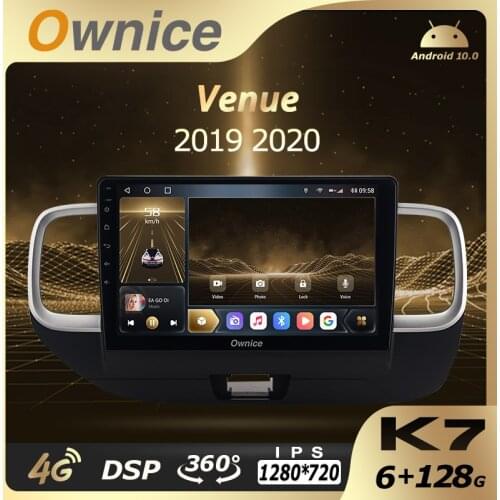 Ownice Car Multimedia for Hyundai Venue 2019 2020 2Din Android 10.0 auto radio car Audio stereo 6G+128G 4G LTE SPDIF 360 Camera