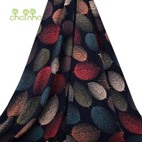 Chainho,Colorful Leaves/Summer Apparel Fabric/ Discharge Printed,Imitation Silk/Skirt/Dress/Shirt Material For Baby&Child Pcc061