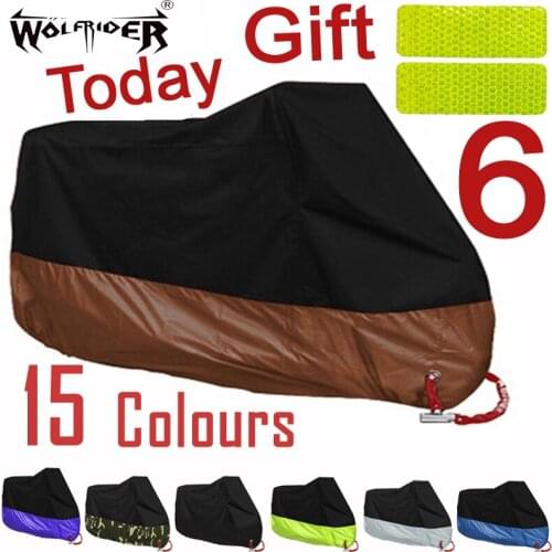190T Motorcycle Cover Outdoor Uv Protector Scooter Cover Bike Waterproof Dustproof Moto Rain Cover Indoor Lock-holes Design