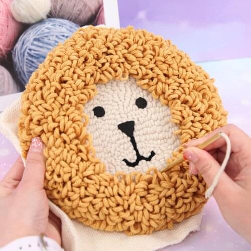 DIY Embroidery Needlework Kit Cross Stitch Frame Hoop Fabric Handicraft Set Craft Creativity Material Punch Needle Tool Package