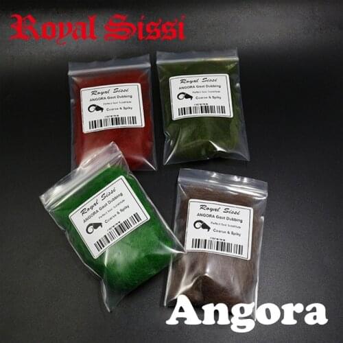 Hot 8 colors Angora Goat Dubbing spiky fiber genuine goat hair for steelhead& salmon flies natural shaggy dub fly tying material