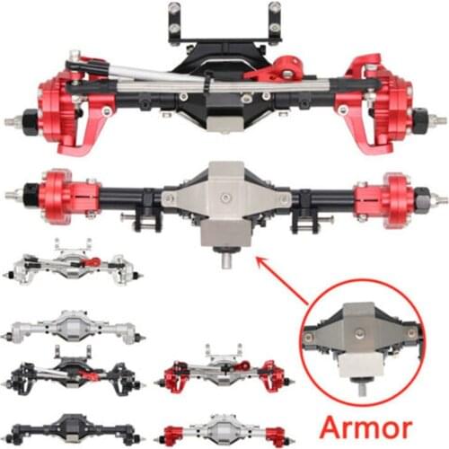 Hot SCX10 Aluminum CNC Anodized Full Front Rear Portal Axle for 1/10 RC Crawler Car Axial SCX10 II 90046 90047 Upgrade Parts