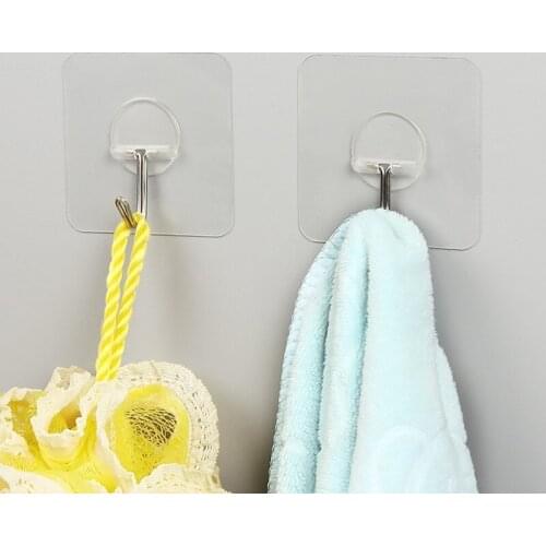 Kitchen Bathroom Transparent Strong Self Adhesive Door Wall Hangers Hooks Suction Heavy Load Rack Cup Sucker Home Necessity