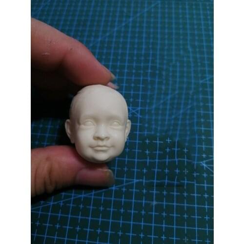 1/6 Scale Lovely Boy Unpainted Head Models for Toys Gifts Collections DIY