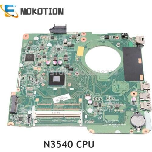 NOKOTION 828166-601 828166-501 828166-001 For HP Pavilion 15-F 15.6 Laptop motherboard DA0U8AMB6A0 SR1YW N3540 CPU DDR3