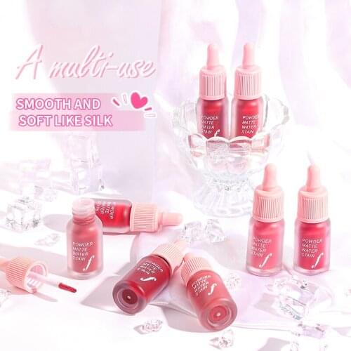 8-color Matte Dyed Lip Gloss Moisturizing Non-stick Cup Lipstick Bar Waterproof Long-lasting Lip Gloss Makeup Cosmetic TSLM1