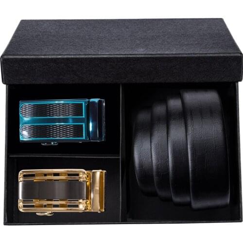 Automatic Buckle Men Belts Famous Brand Genuine Leather Belts High Quality Cowskin Male Strap Cinturon Hombre Box Belt DiBanGu