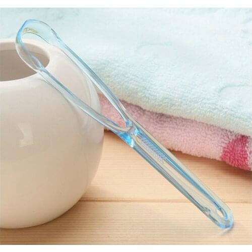 Fashion Tongue Cleaner Bad Breath New Hot Away Hand Scraper Brush Silica Handle Oral Hygiene Dental Care Cleaning