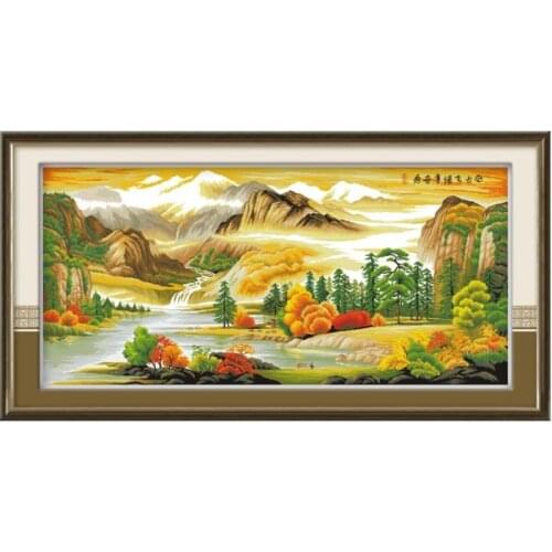 Beautiful landscape(2) cross stitch kit 14ct 11ct count print canvas stitching embroidery DIY handmade needlework