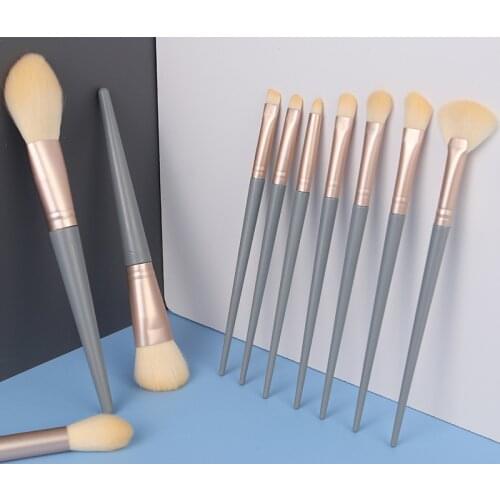 10 Pcs Blue Makeup Brush Set Super Soft Eye Shadow Brush Loose Powder Foundation Set Face Eye Cosmetic Tools High Quality New