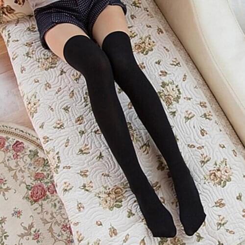 Solid color Women Socks Fashion Stockings Casual Cotton Thigh High Over Knee Cotton High Socks Girls Women Female Long Knee Sock