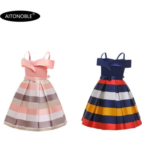 Aitonoble New Costume Christmas Dress Girls Dress Children Skirt Cosplay Christmas Dress For Girls With a Gift Bag