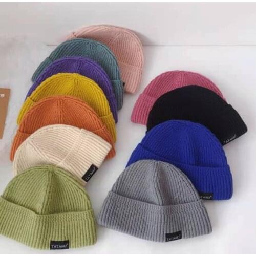 New Winter Hats for Knitted Solid Cool Hat Girls Autumn Female Beanie Warm Bonnet Casual Cap Wholesale