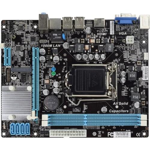 Original chips desktop PC socket LGA1155 ddr3 support i3 i5 i7 CPU H61 motherboard